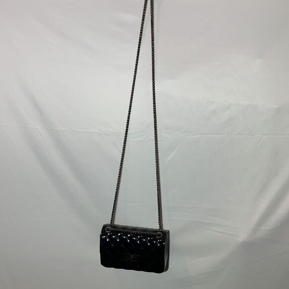 JELLY quilted look bag gunmetal chain strap crossbody/shoulder twist lock NWOT - Picture 10 of 16